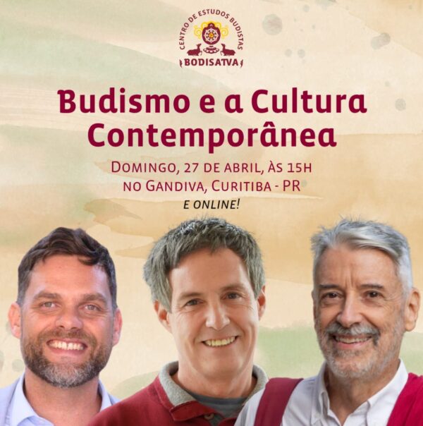 Encontro com Lama Padma Samten e Carlos Ferreyros, coordenador da Sangha Nalandabodhi, e Goura